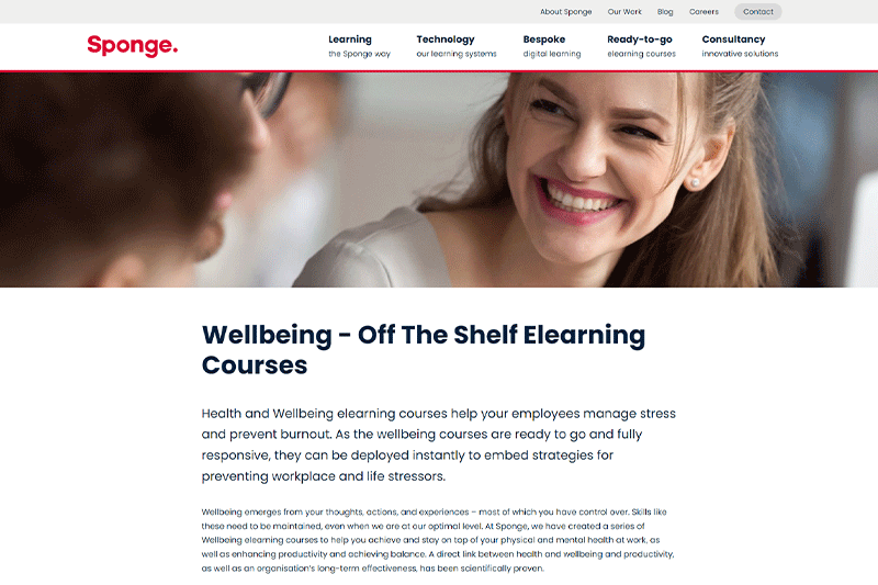 Sponge Wellbeing courses